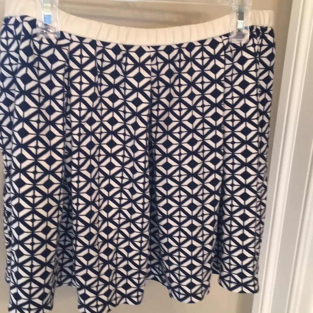 Navy and white EUC skirt